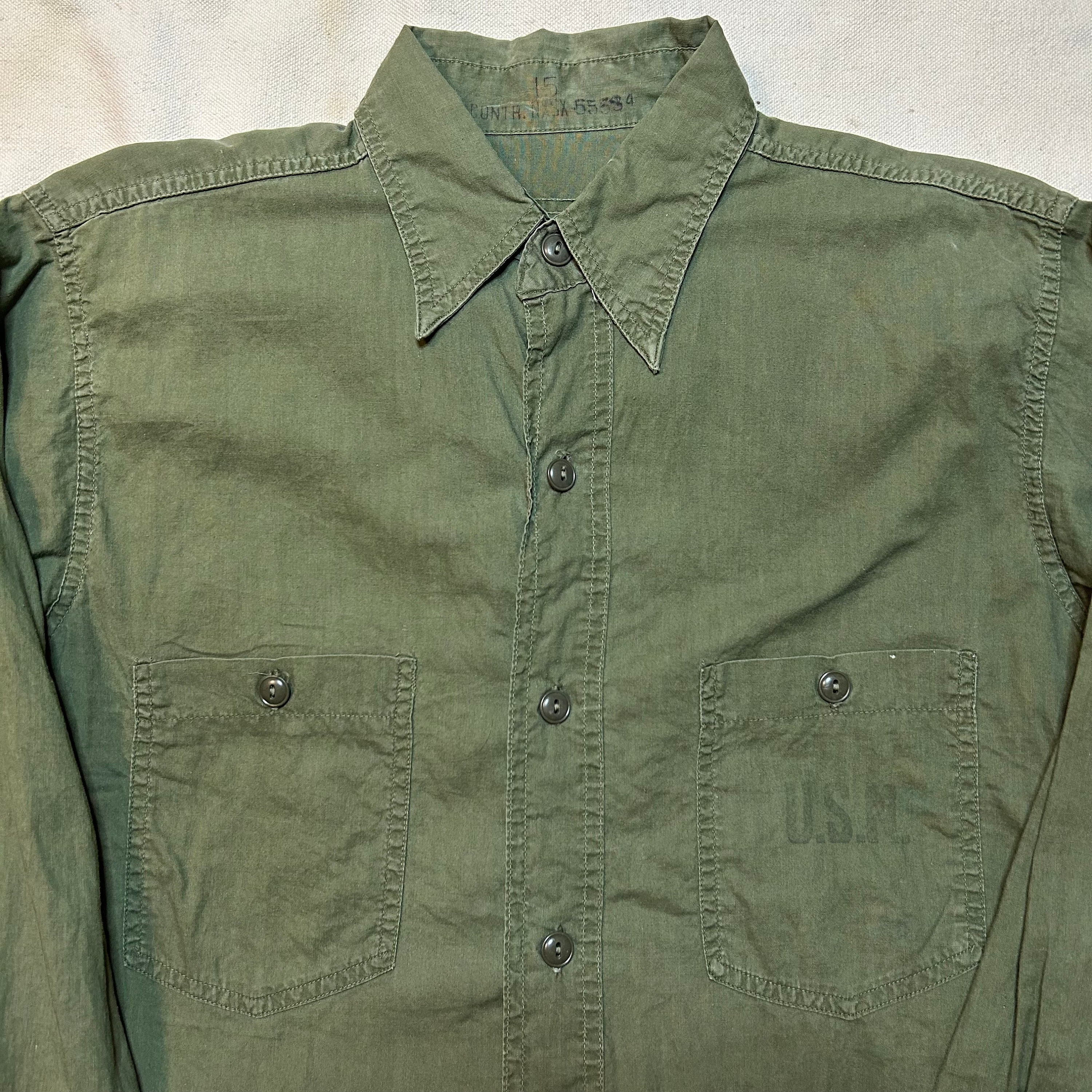 Vintage 1940s USN N-3 Poplin Utility Shirt Mens Size Medium WW2 - Etsy 