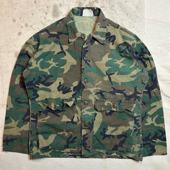 Vintage 1970s Ripstop ERDL Camo Jacket Mens Medium - image 1