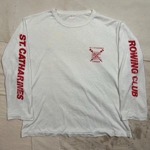 Vintage 1980s Canada Rowing Graphic Tee Mens Size S/M Distressed
