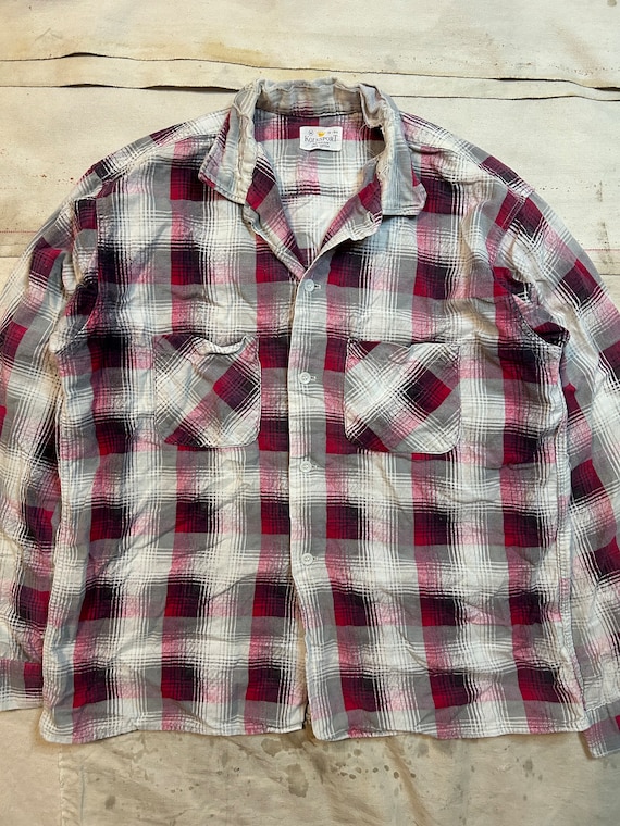 【KOOLOSET】Vintage Antique Flannel Shirt VINTAGE 90s | Earth Tone Flannel Button Down Shirt sz XL