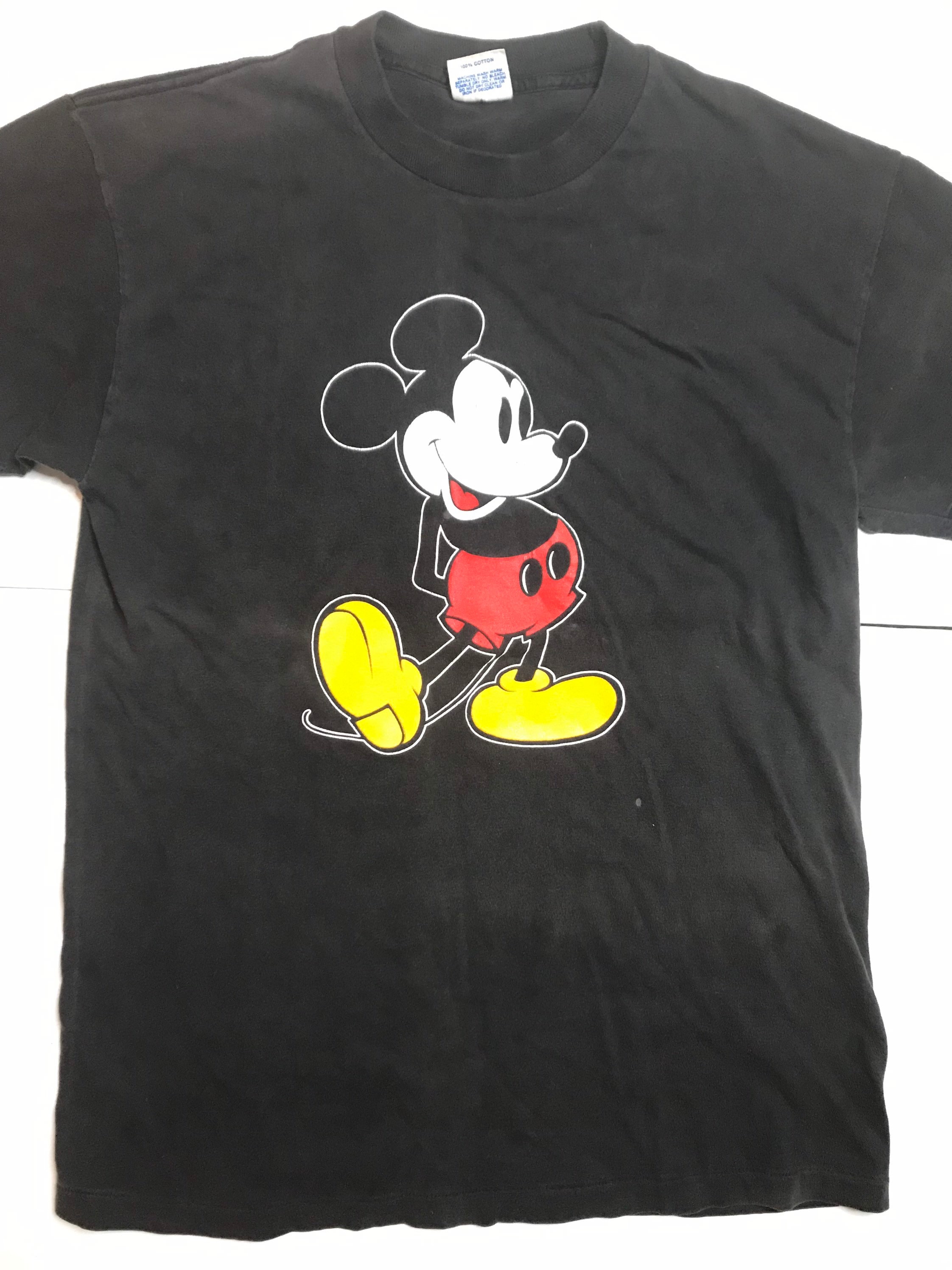 1980s Disney Mickey Mouse Tee Mens Size Small Black - Etsy