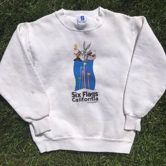 Vintage 1990s Six Flags Sweatshirt Mens Soze XS Wo