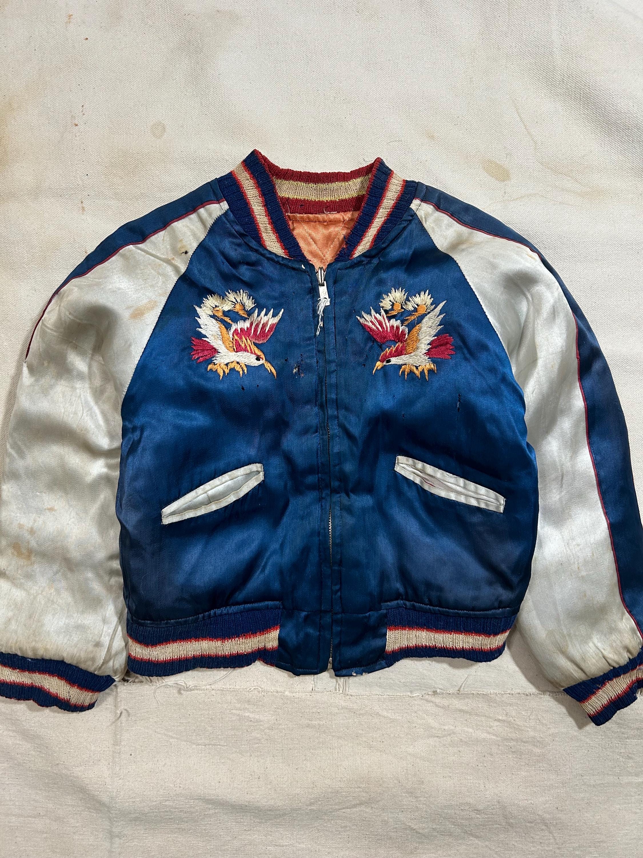 FUKU.FUKU kidsvintage 50's 60's スカジャン Rare Vintage 1950s Toddler Reversible Sukajan Souvenir Jacket
