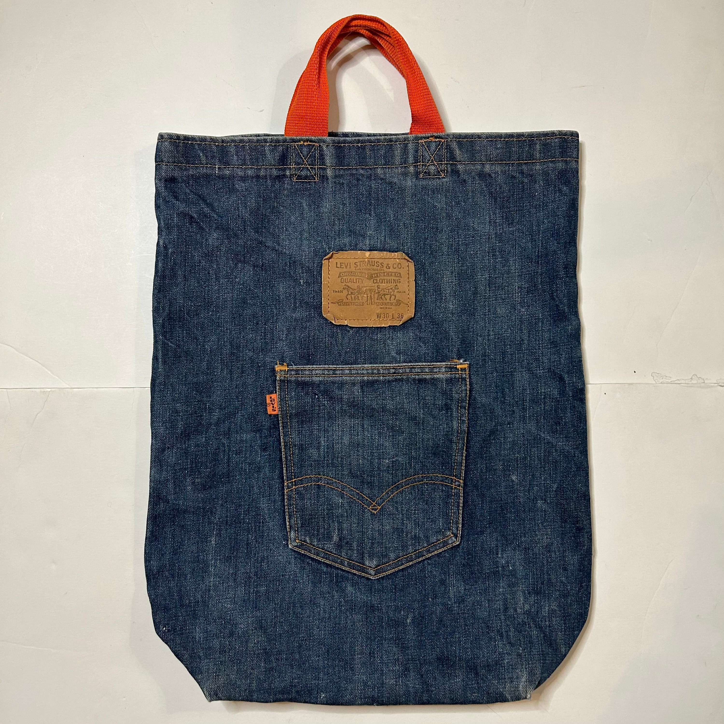 60s 70s Levis Big E Denim Tote Bag