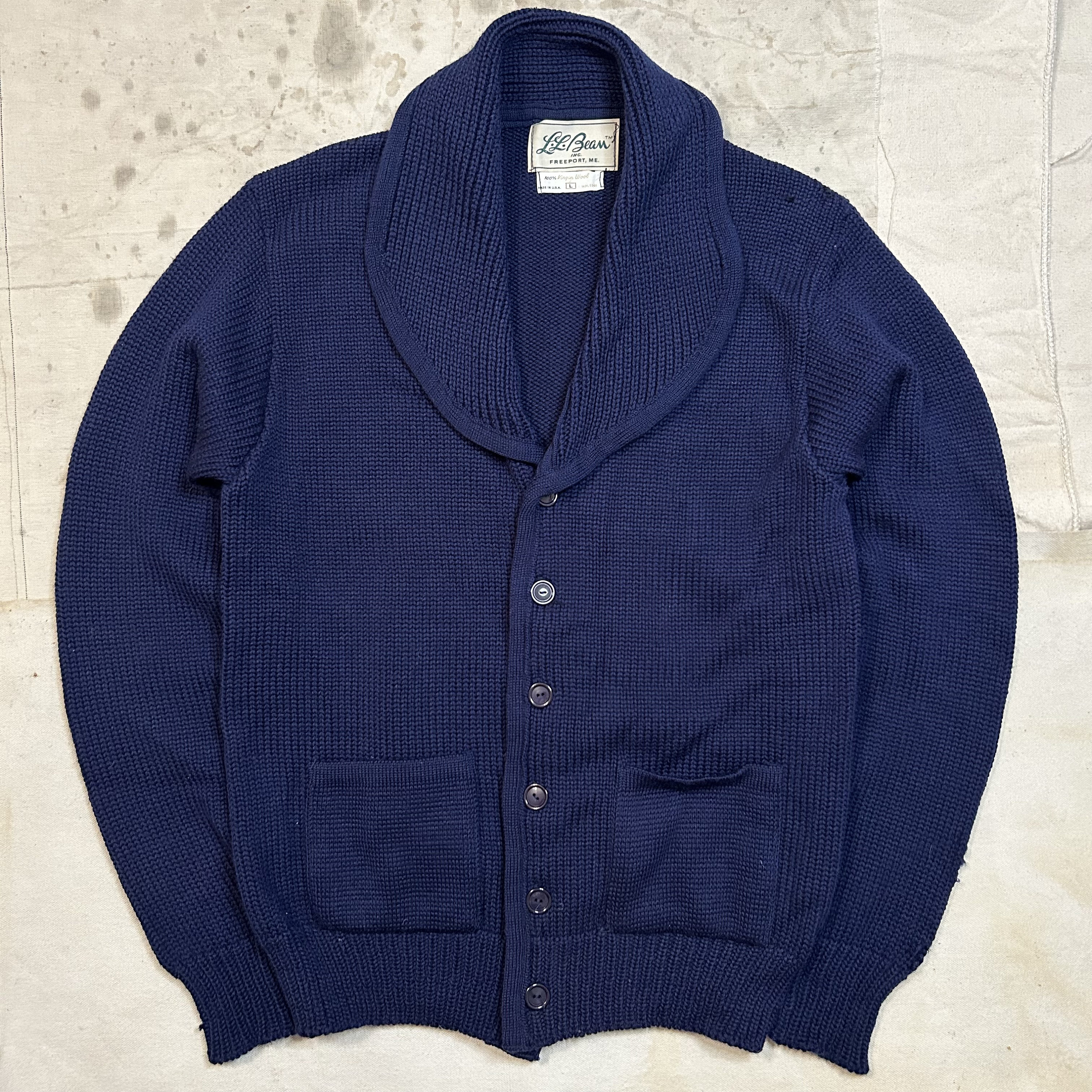 Ll bean top shawl collar pullover