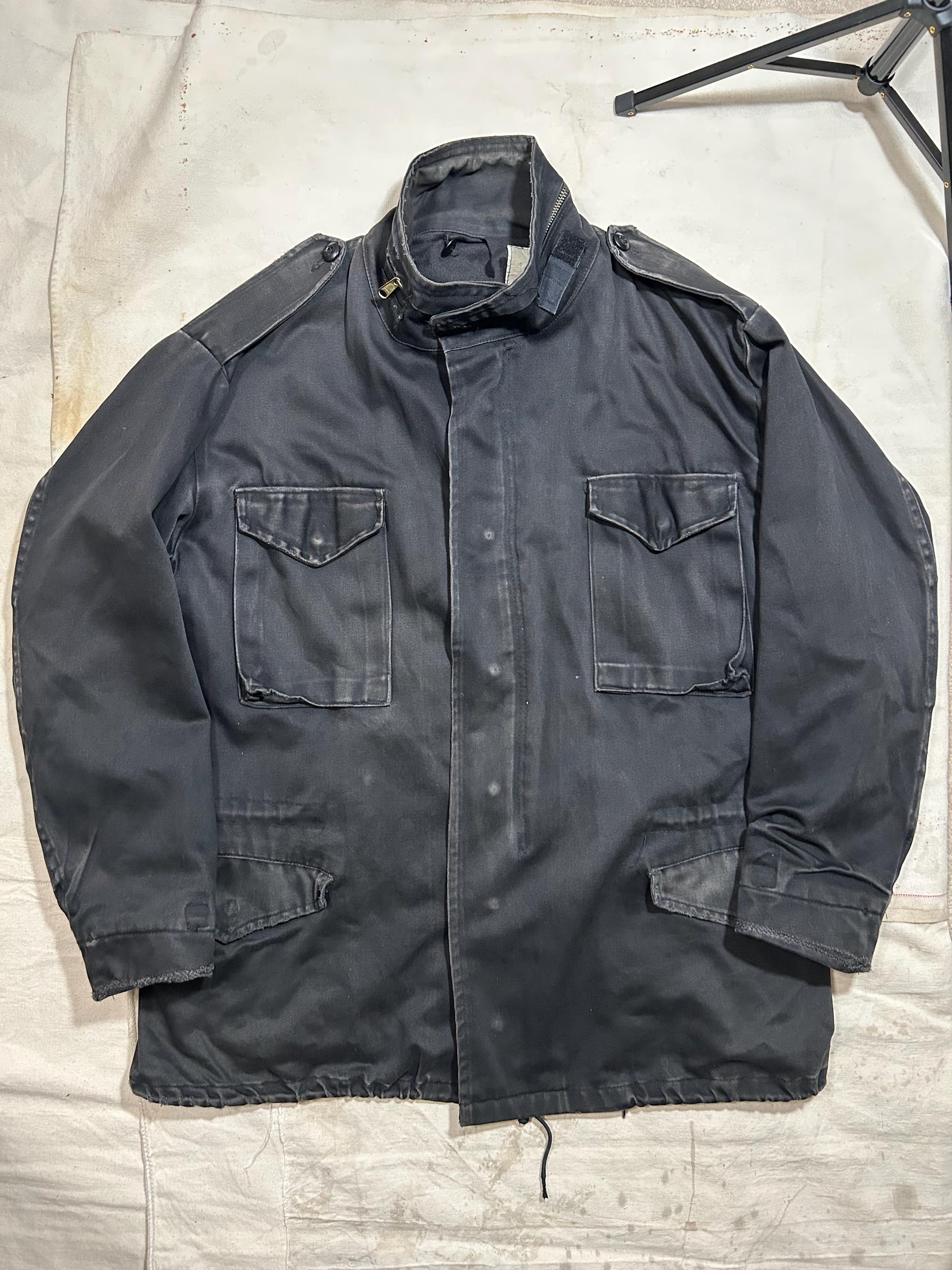 Vintage Black M65 Field Jacket Mens Size XL Military Utility
