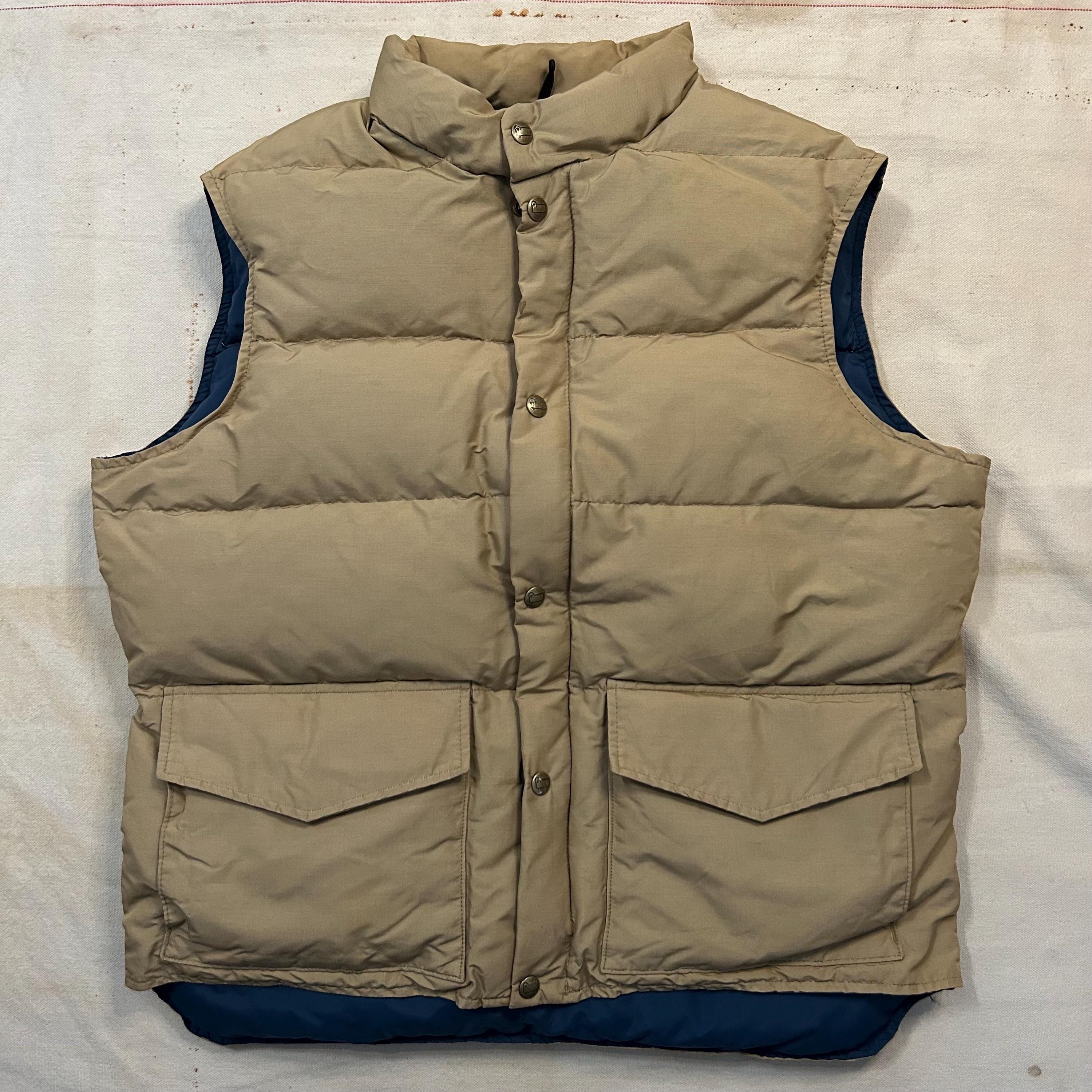 Vintage Woolrich Nylon Down Vest USA製70s Vintage 1970s Woolrich Goose Down Vest Mens Size Large Beige - Etsy