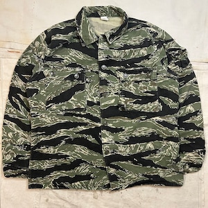 Vintage 1980s Tiger Stripe Products Camo Utility Shirt Mens