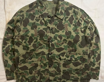 Vintage 1980s Duck Camouflaged Hunting Jacket / All Over Print