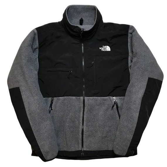 2000s North Face Denali Fleece Jacket Mens Size S/M Grey and Black