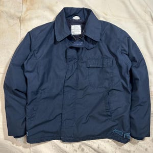 Vintage 1990s USN Flame Resistant Deck Jacket Mens Size Large