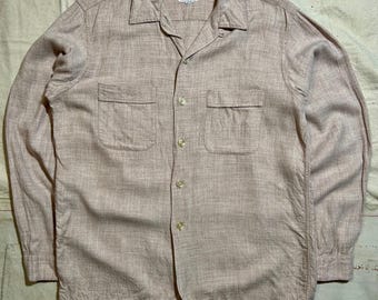60s〜 donegal vintage open collar shirt 60s DONEGAL S/S Open Collar Shirt | VOSTOK