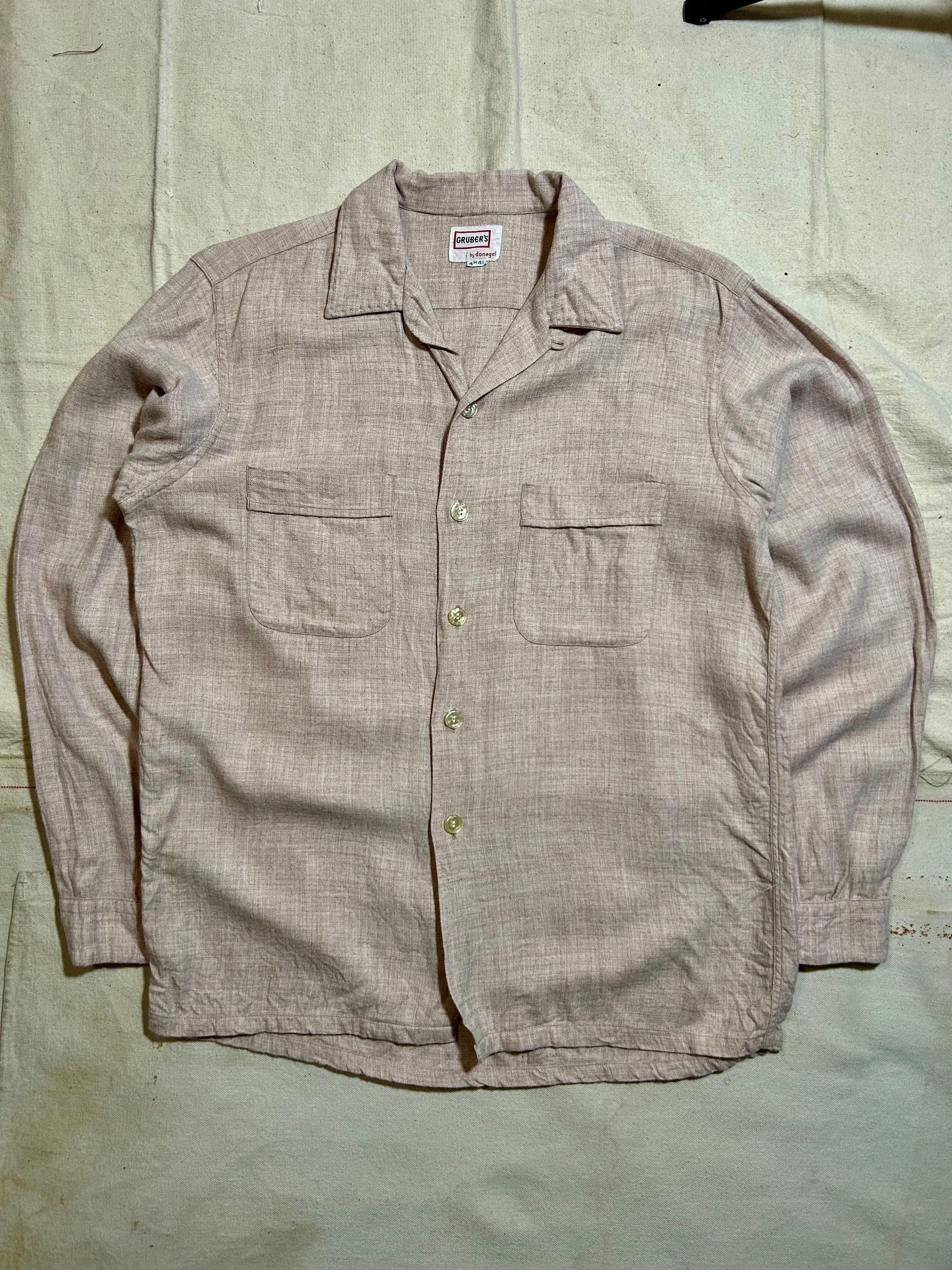 60s〜 donegal vintage open collar shirt 60s DONEGAL S/S Open Collar Shirt | VOSTOK