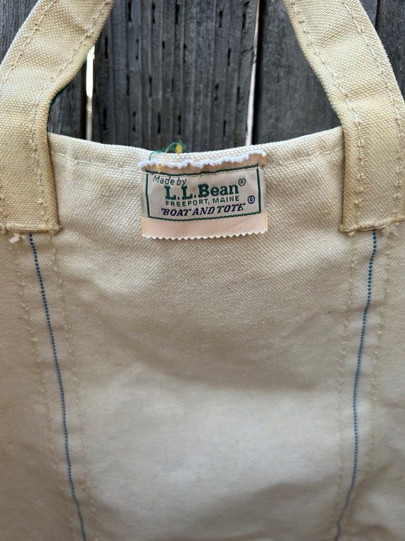 Vintage 1980s LLBean Boat And Tote Green Distress… - image 4