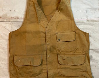 Vintage 1950s Hinson Bodyguard Hunting Vest Mens Size Large