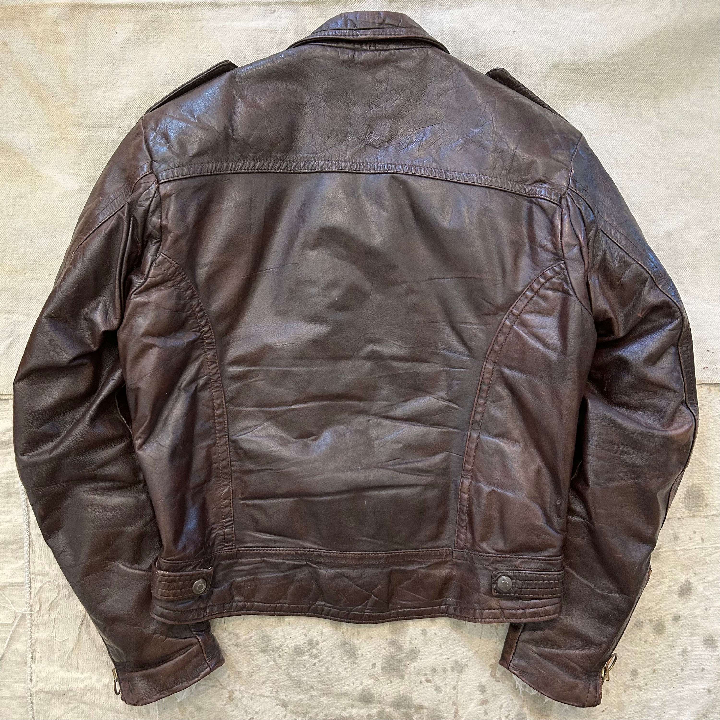 ジャケット・アウター OHOTORO Harley Leather Jacket Brown 1970s Harley Davidson Brown Leather Jacket - Etsy