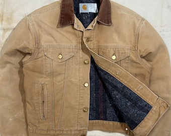 ☆HALU☆☆Carhartt Blanket Duck Trucker Carhartt J001 BRN Detroit Jacket Duck Blanket Brown Size 3XL