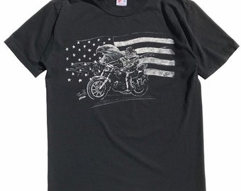 Vintage 1990s Biker Tee Mens Size Small Harley