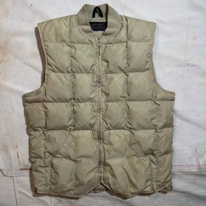 Gilet de ski vintage Eddie Bauer homme duvet d'oie sportif bouffant