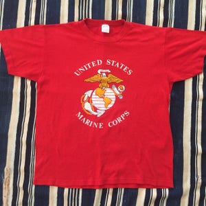 Vintage 1980s USMC Sportswear Tee Mens Small Made In USA
