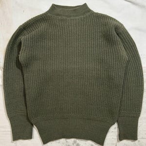 Seltene Vintage WW2 Ära USN Seabees Wolle Pullover Herren Größe S/M Olivgrün
