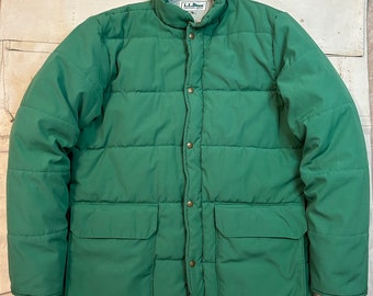 Vintage 1980s-90s L.L.Bean Insulated Jacket Mens Size Large Green
