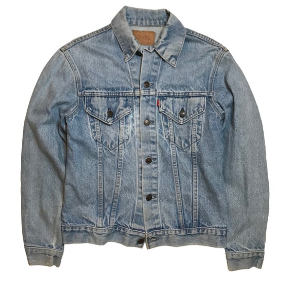 Vintage 1970s Levis Denim Trucker Jacket Mens Size S/… - Gem