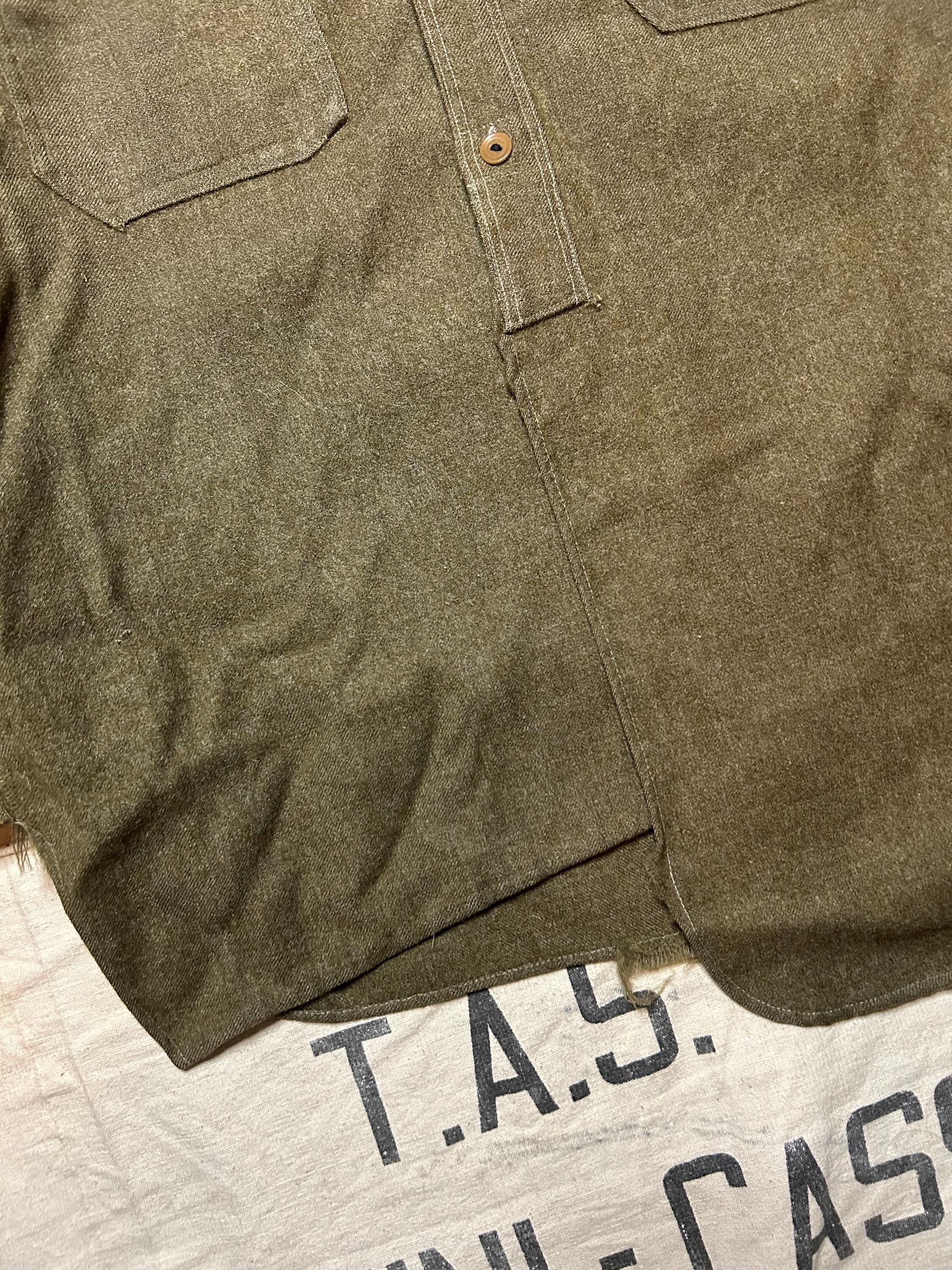 Vintage 1930s US Military Chinstrip Shirt Mens Size M / L