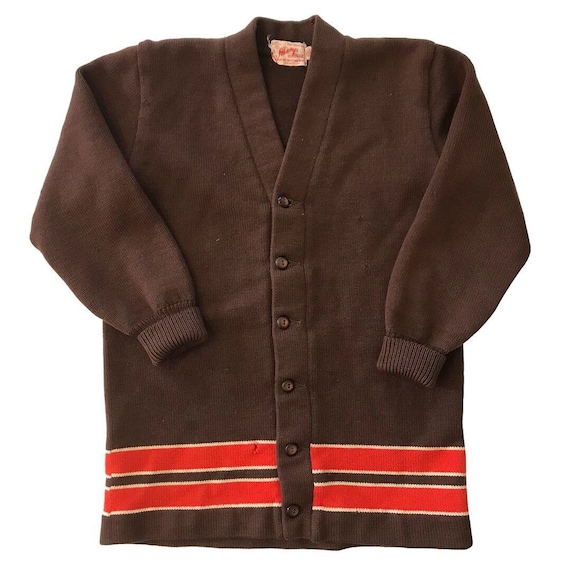 Vintage 1940s-50s Albion Wool Cardigan Sweater Men