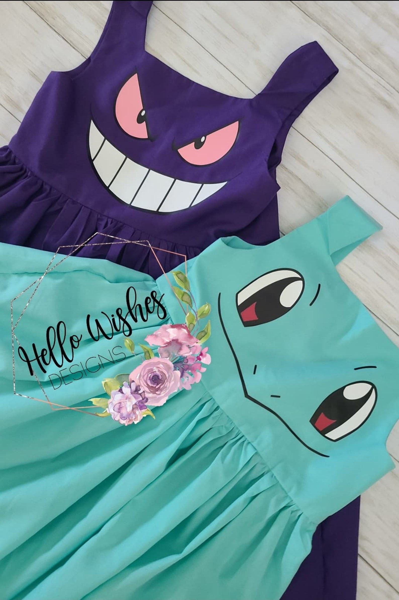 Pokemon Dress Pikachu Dress Gengar Dress Squirtle Dress Etsy