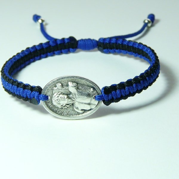 Saint Sebastian hand woven bracelet, Catholic Bracelet, Patron Saint, Saint Sebastian, Saint Medal