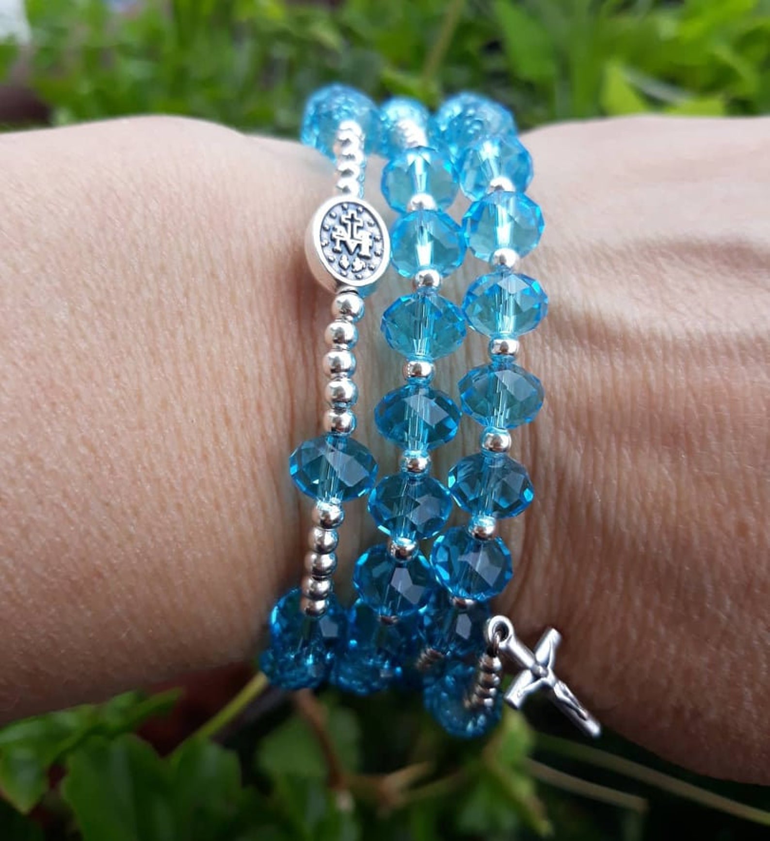Rosary Wrap Beaded Bracelet Etsy