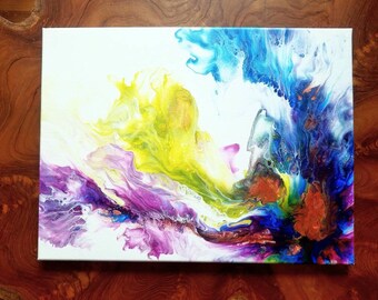Acrylic Dutch Pour Painting: Abstract Fluid Art, Modern Home Decor