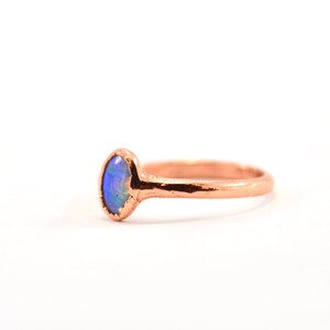 Opal Ring Size 5 1/4 Opal Raw Stone Minimal Ring October Birthstone Ring Birthstone Jewelry Dainty Ring Minimal Ring October image 4