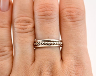 Anillos apilables de plata de ley: anillos minimalistas
