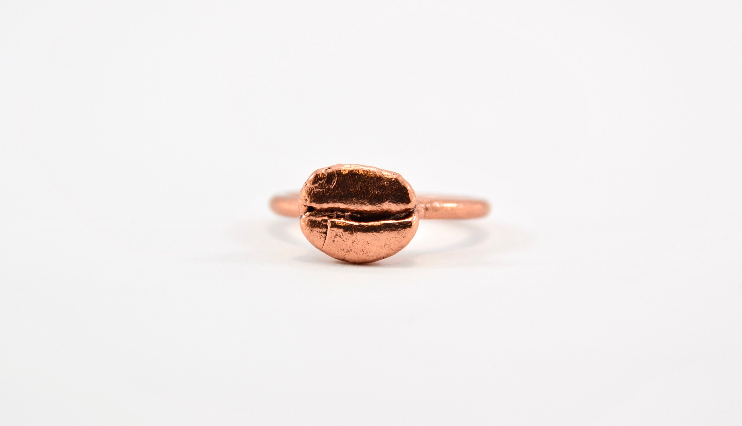 Coffee Bean Ring Copper Coffee Ring Coffee Lover Jewelry Etsy