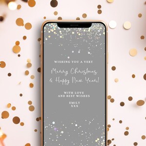 キラキラ輝くクリスマス E カード、ガールフレンド向けカード、キラキラ輝くデジタル ホリデー カード、電子、CORJL でカスタマイズおよび編集、即時ダウンロード