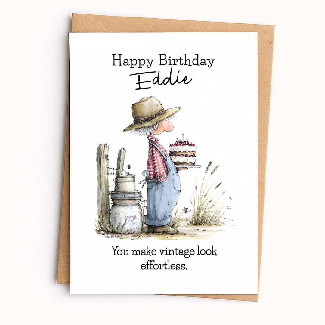 Funny Birthday Card for Him | Personalized Birthday Card With Name ...