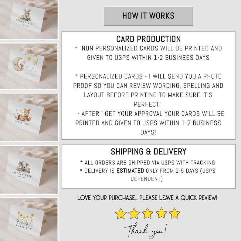 Floral Thank You Cards Set of 12 | Wildflower Note Card Set | A1 Cards ...