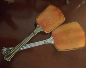 Art Deco Mirror & Hairbrush Set