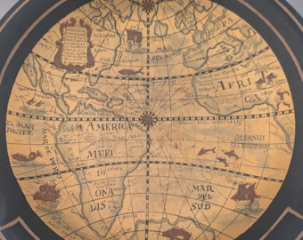 Hand Painted Global Map made in Italy