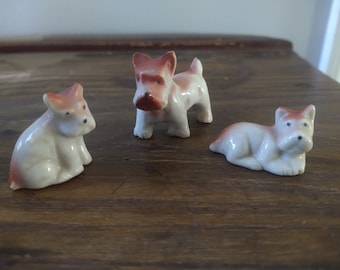 Meeting of the mutts - 3 ceramic dogs