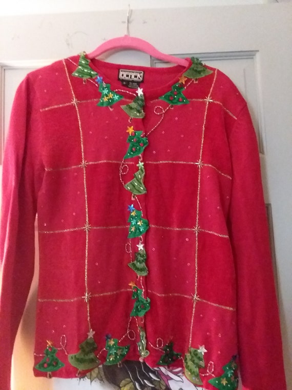 Ugly Christmas Tree Sweater - Size Small