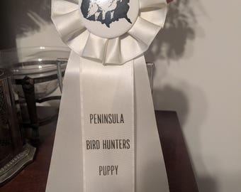 Peninsula Bird Hunting Dog Rosette Award Ribbon
