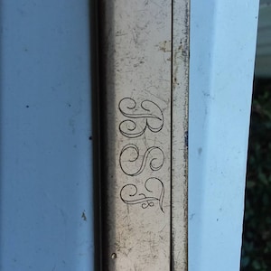 Antique Engraved Initial Comb