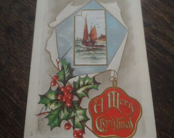 Antique Christmas Greeting Card