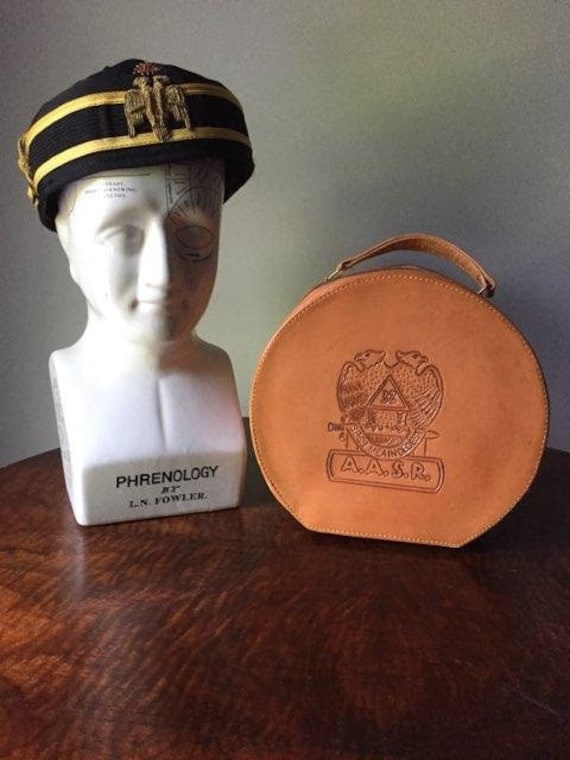 Shriners Fez Hat & Leather Case