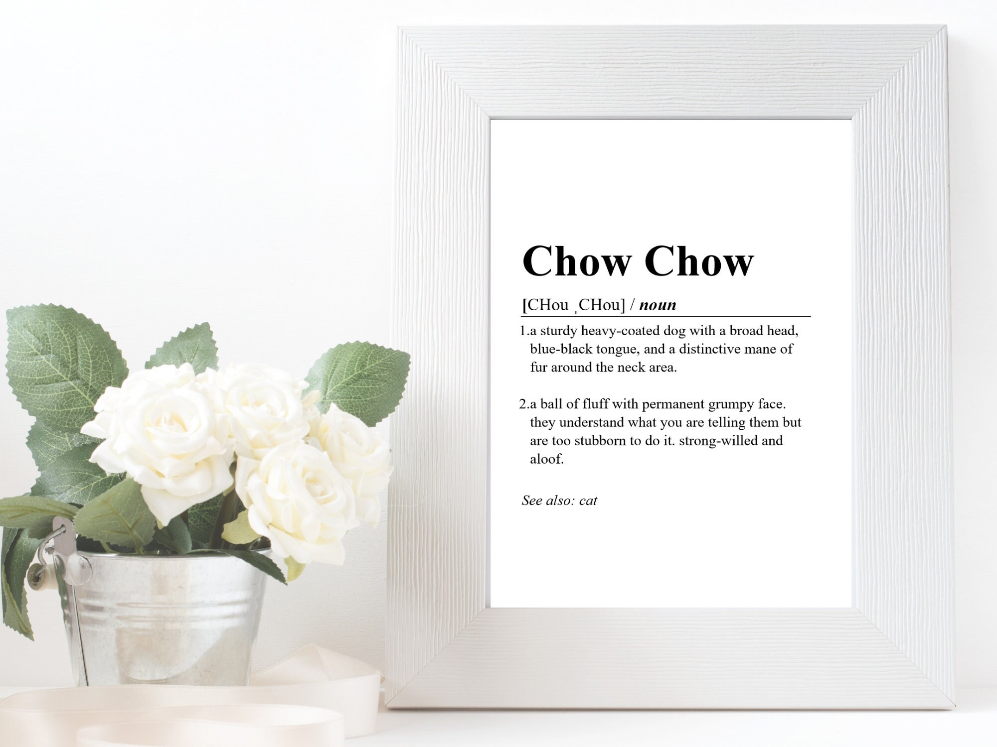 Chow Chow Definition Print INSTANT DOWNLOAD Wall Art Print Etsy