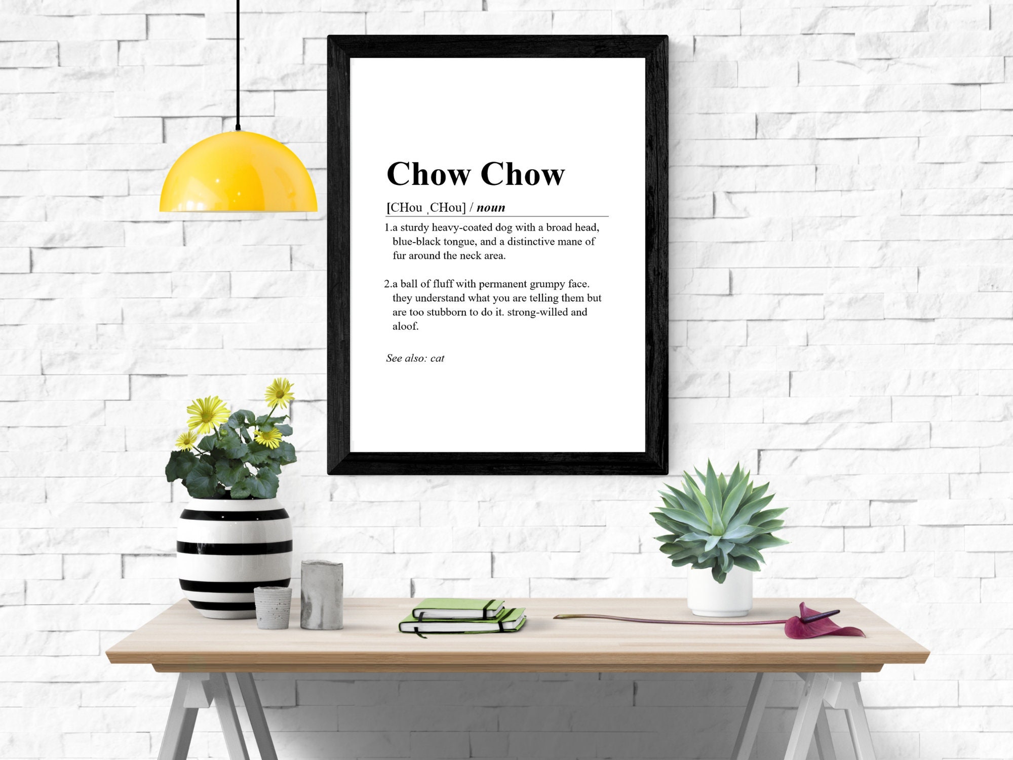 Chow Chow Definition Print INSTANT DOWNLOAD Wall Art Print Etsy