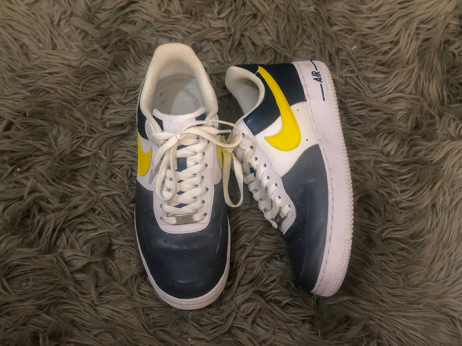 navy and yellow air force 1